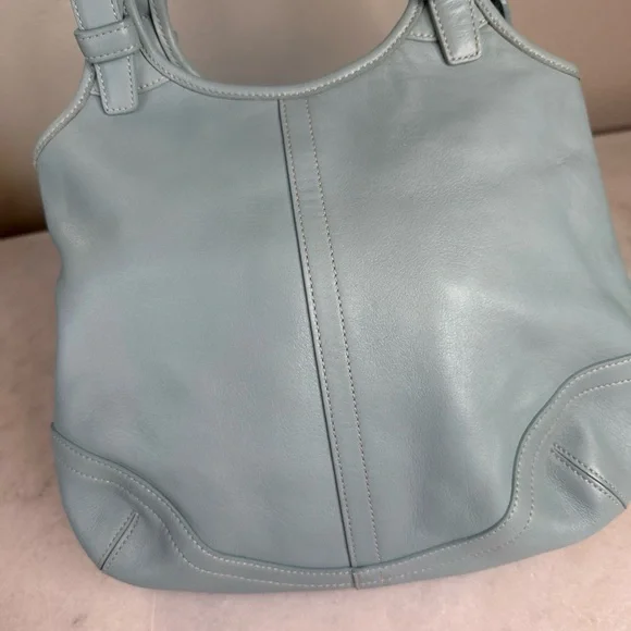 Coach Vtg Soho Soft Blue Leather Shoulder Hobo Bag 4983 Classic Purse 2003 Y2K - Picture 4 of 14